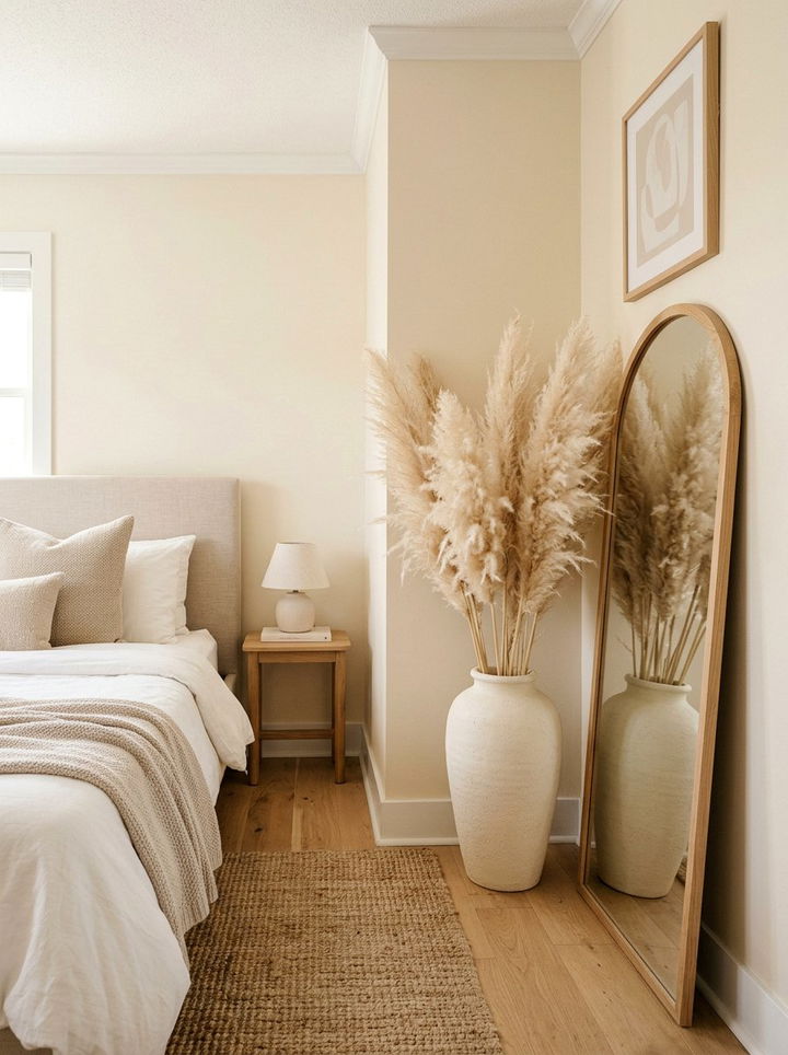 Cream Pampas Grass Decor