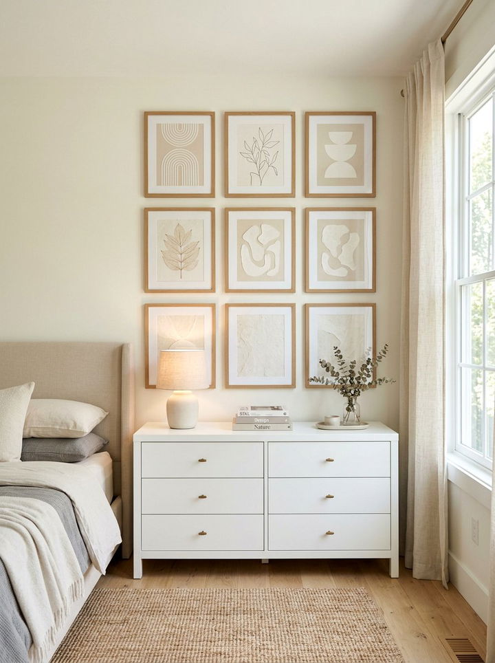 Cream Wall Art - 30 cream bedroom accessories ideas