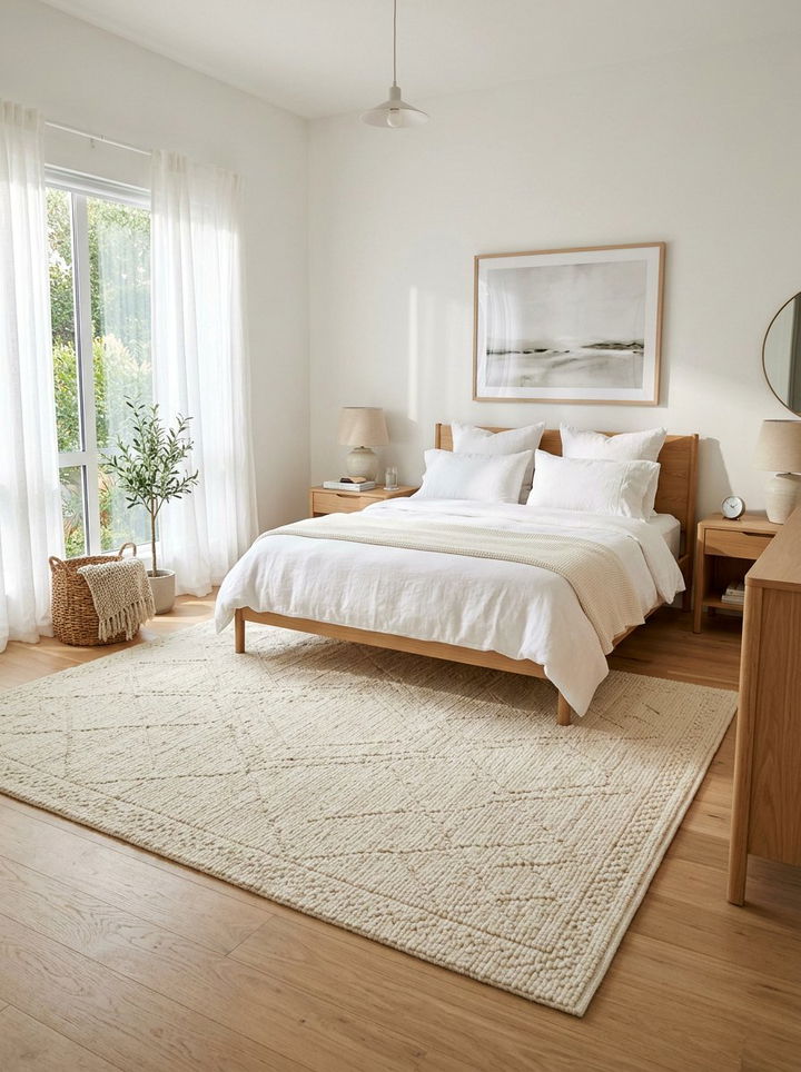 Cream Wool Rug - 30 bedroom wool rugs