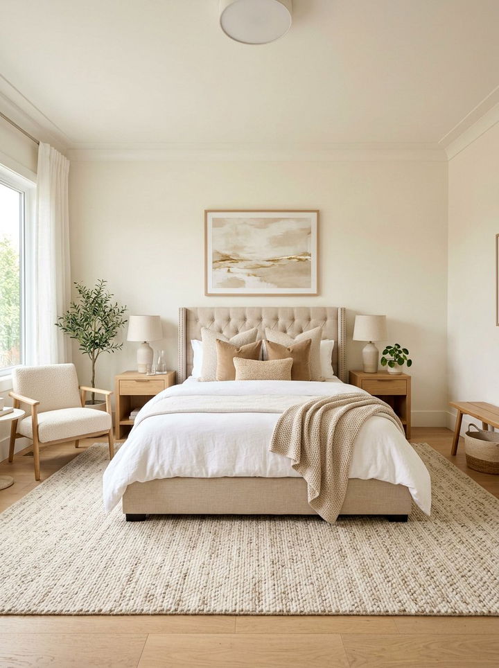 Cream and beige bedroom - 30 cream bedroom decor ideas