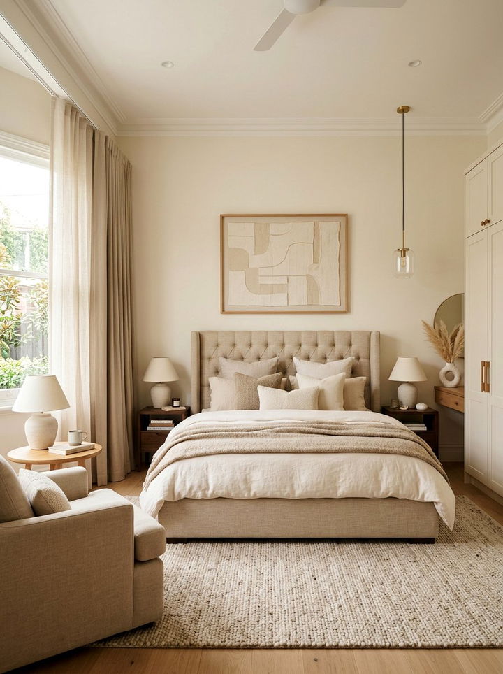 Cream and beige bedroom - 30 modern cream bedroom ideas
