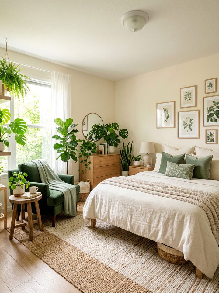 Cream and green bedroom - 30 modern cream bedroom ideas