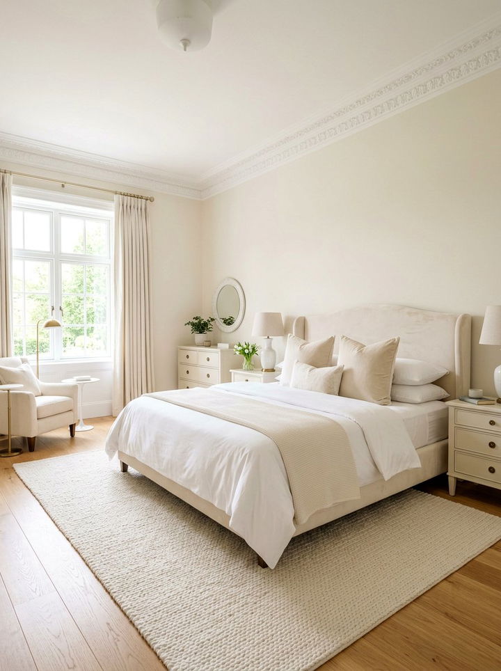 Cream and white bedroom - 30 cream bedroom decor ideas