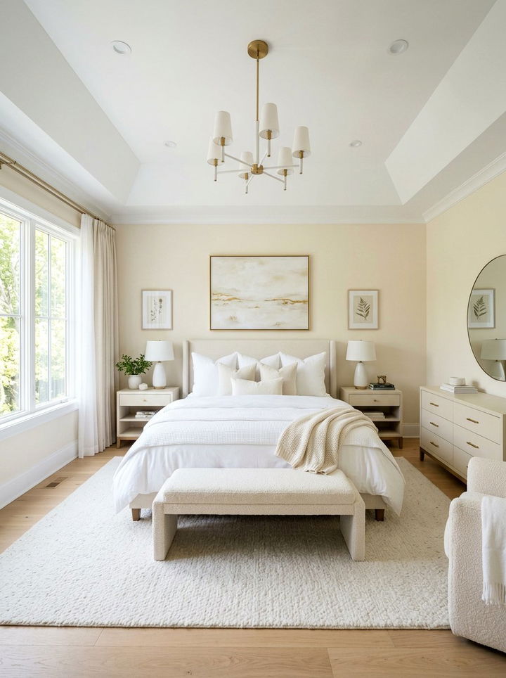 Cream and white bedroom - 30 modern cream bedroom ideas