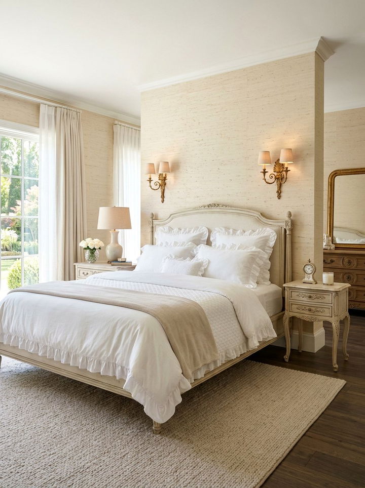 Cream grasscloth wallpaper - 30 bedroom grasscloth wallpapers