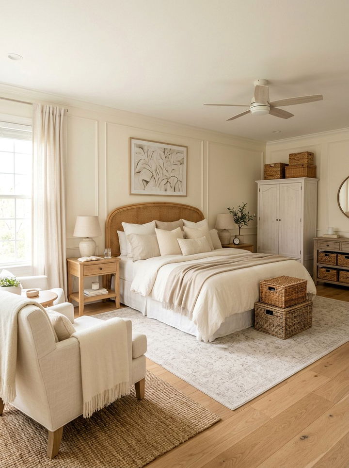 Creamy White Palette - 30 calming bedroom color ideas
