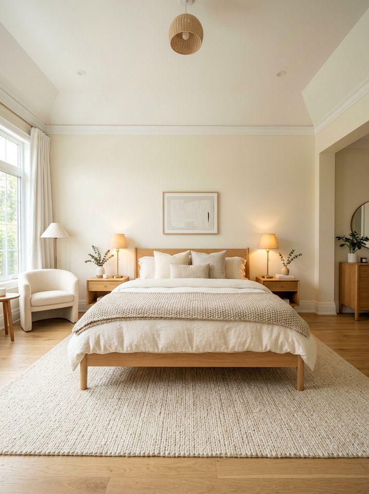Creamy white bedroom - 30 serene bedroom ideas
