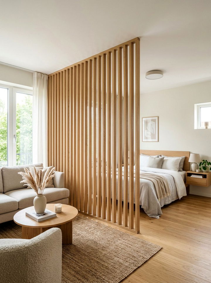 Creative Room Divider - 30 open concept bedroom ideas