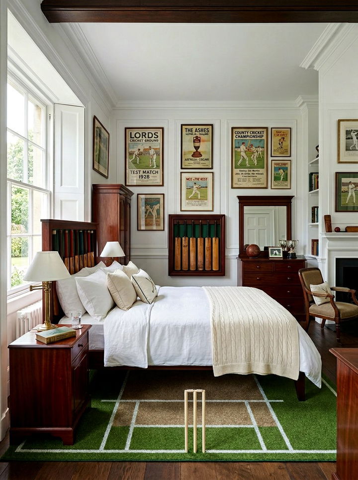 Cricket bedroom - 30 sports themed bedroom ideas