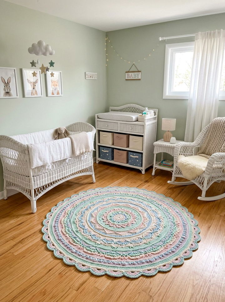 Crochet Area Rug - 30 crocheted bedroom ideas