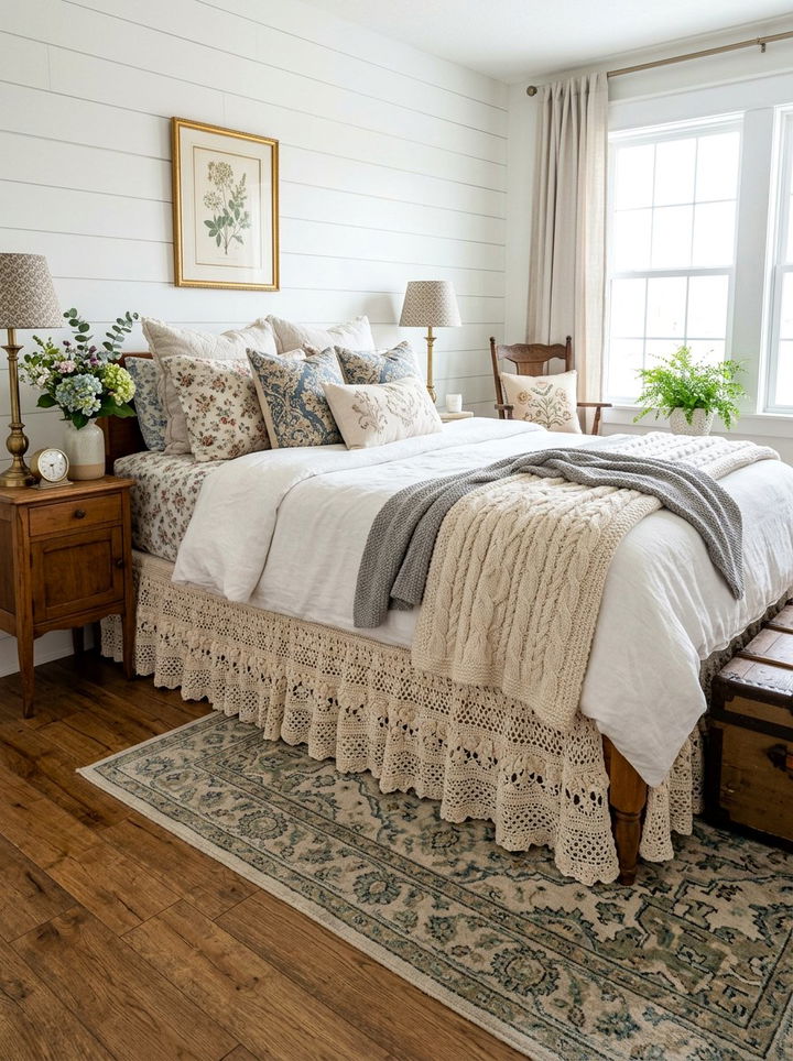 Crochet Bed Skirt - 30 bedroom bed skirts