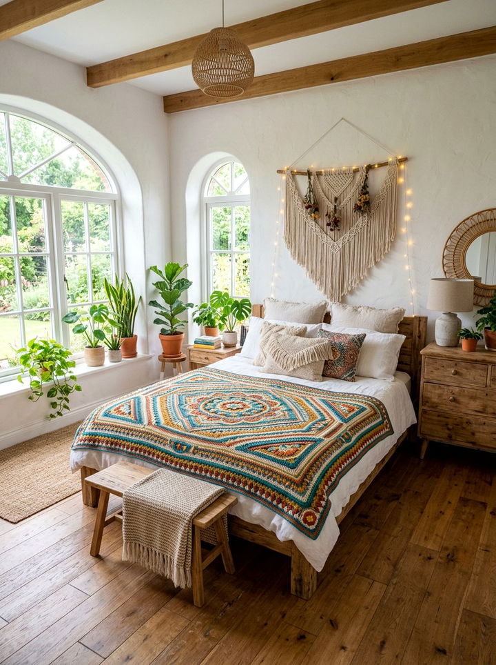 Crochet Bedspread - 30 crocheted bedroom ideas
