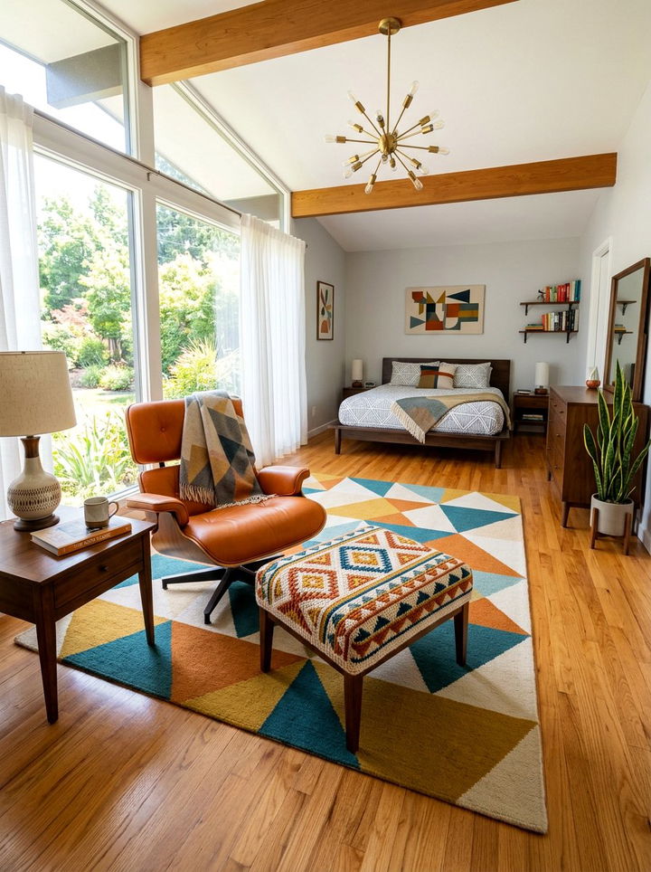 Crochet Footrest Cover - 30 crocheted bedroom ideas