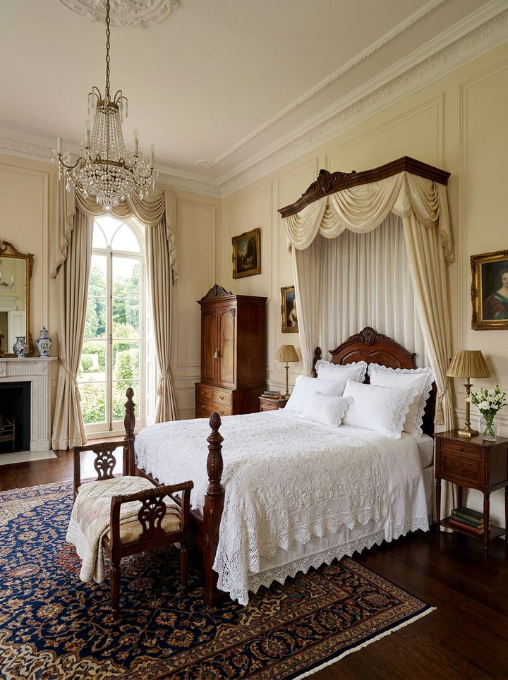 Crochet Lace Overlay - 30 crocheted bedroom ideas