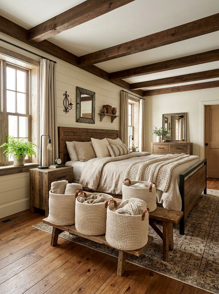 Crochet Storage Basket - 30 crocheted bedroom ideas