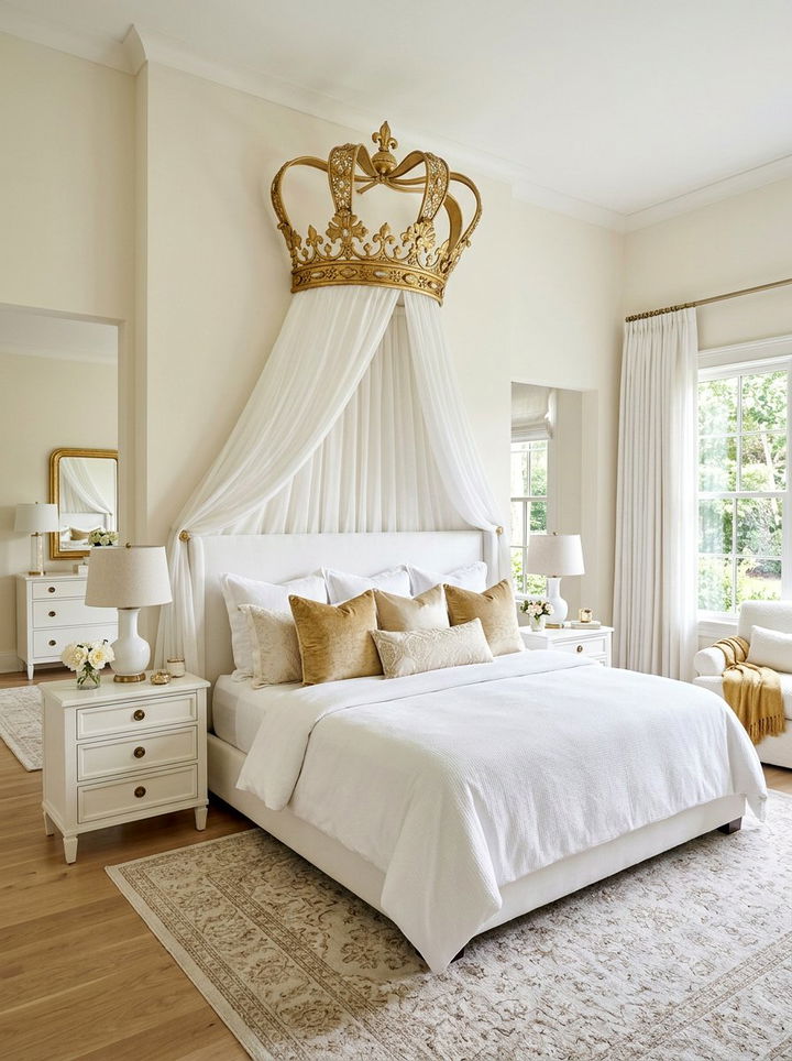 Crown wall decor - 30 princess bedroom ideas
