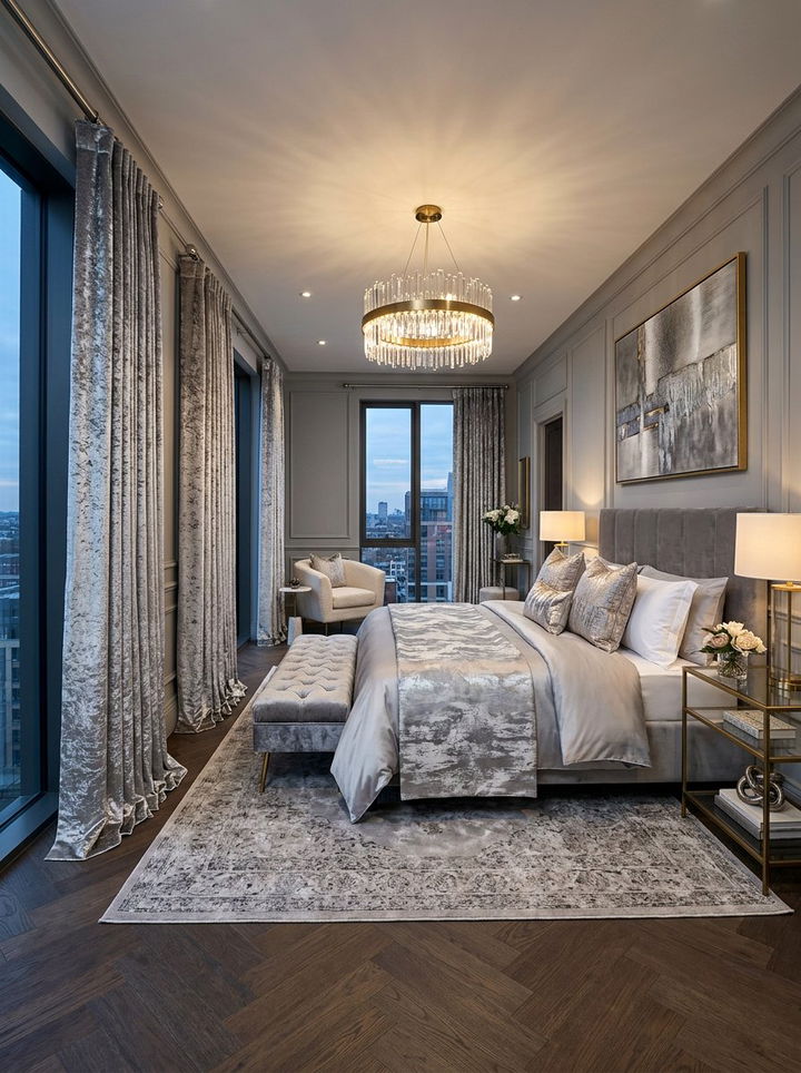 Crushed Velvet Drapes - 30 bedroom drapes