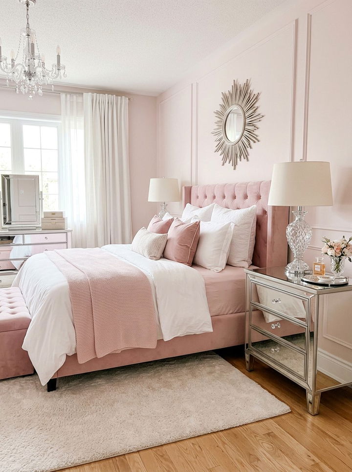 Crystal Base Table Lamp - 30 bedroom lamp ideas