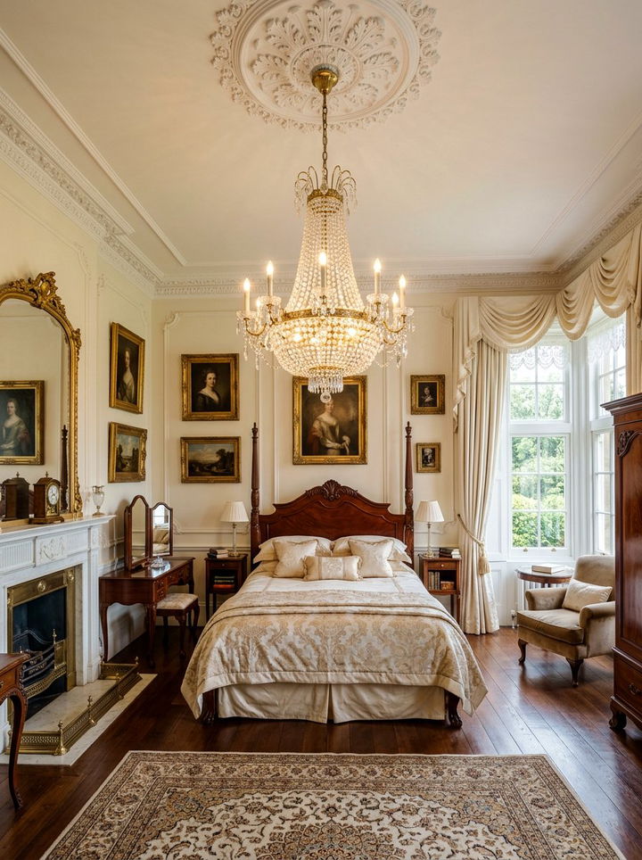 Crystal Bedroom Chandelier - 30 Edwardian bedroom ideas
