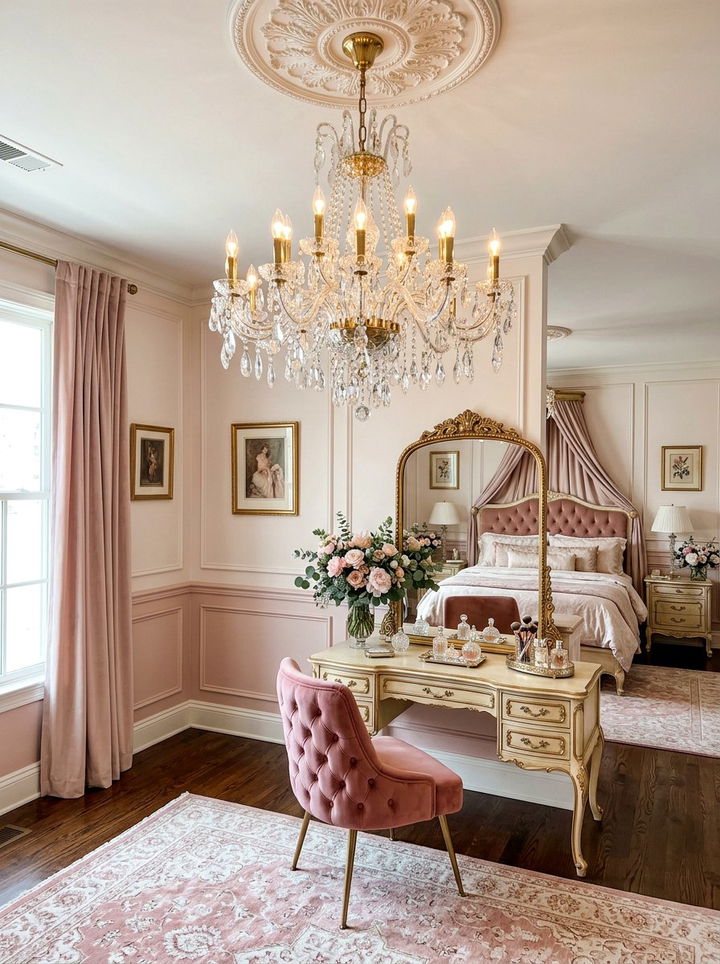 Crystal Chandelier - 30 bedroom lighting design