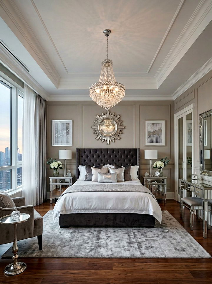 Crystal Chandelier Lighting - 30 bedroom accent lighting ideas