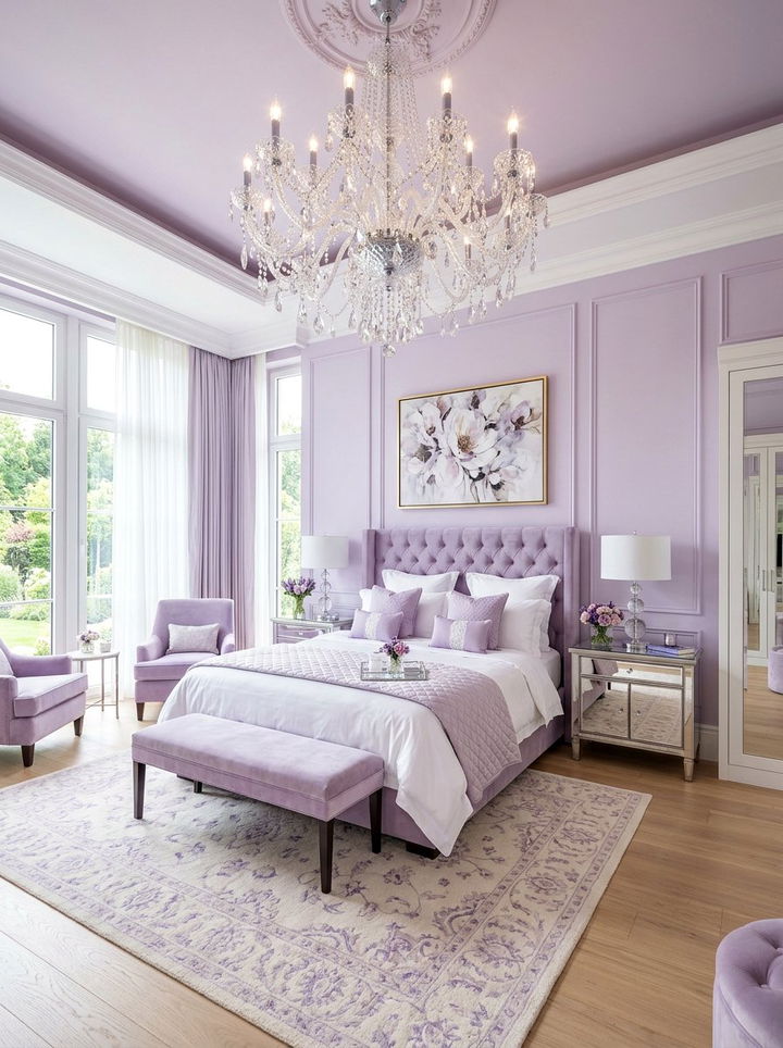 Crystal bedroom chandelier - 30 bedroom dimmer lights ideas