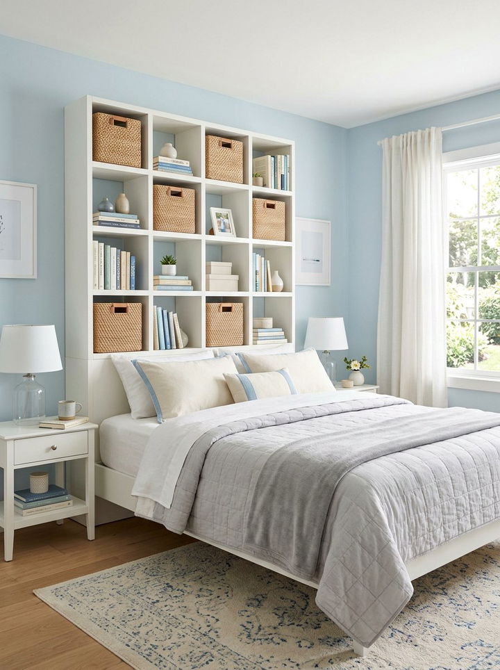 Cubby Storage Headboard - 30 bedroom storage headboards