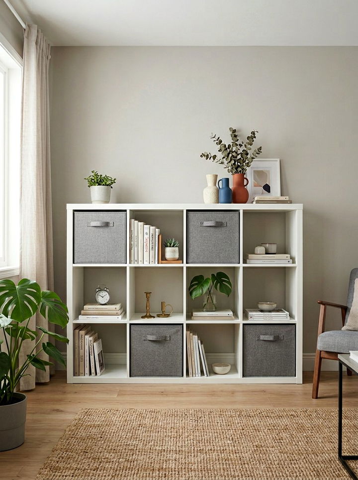 Cube Shelving Unit - 30 bedroom storage ideas