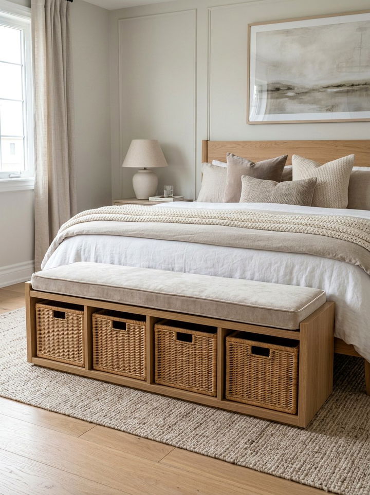 Cube Storage Bench - 30 bedroom storage cubes