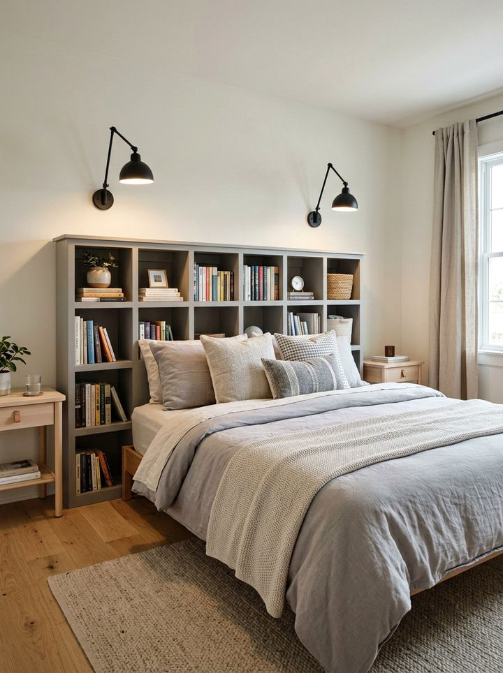 Cube Storage Headboard - 30 bedroom storage cubes