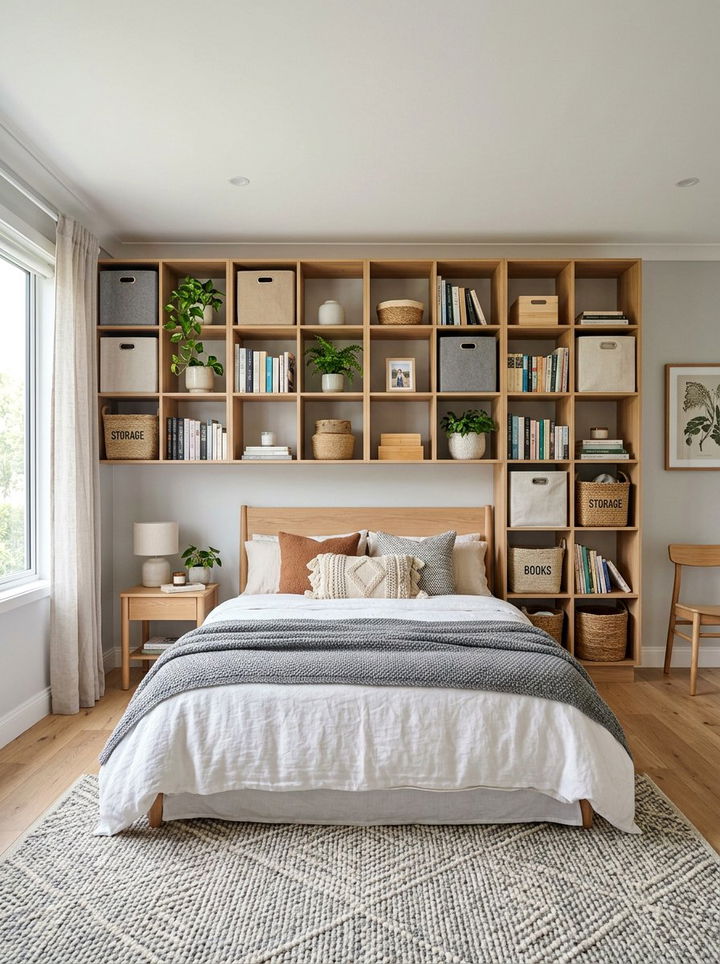 Cube Storage Units - 30 bedroom organization hacks