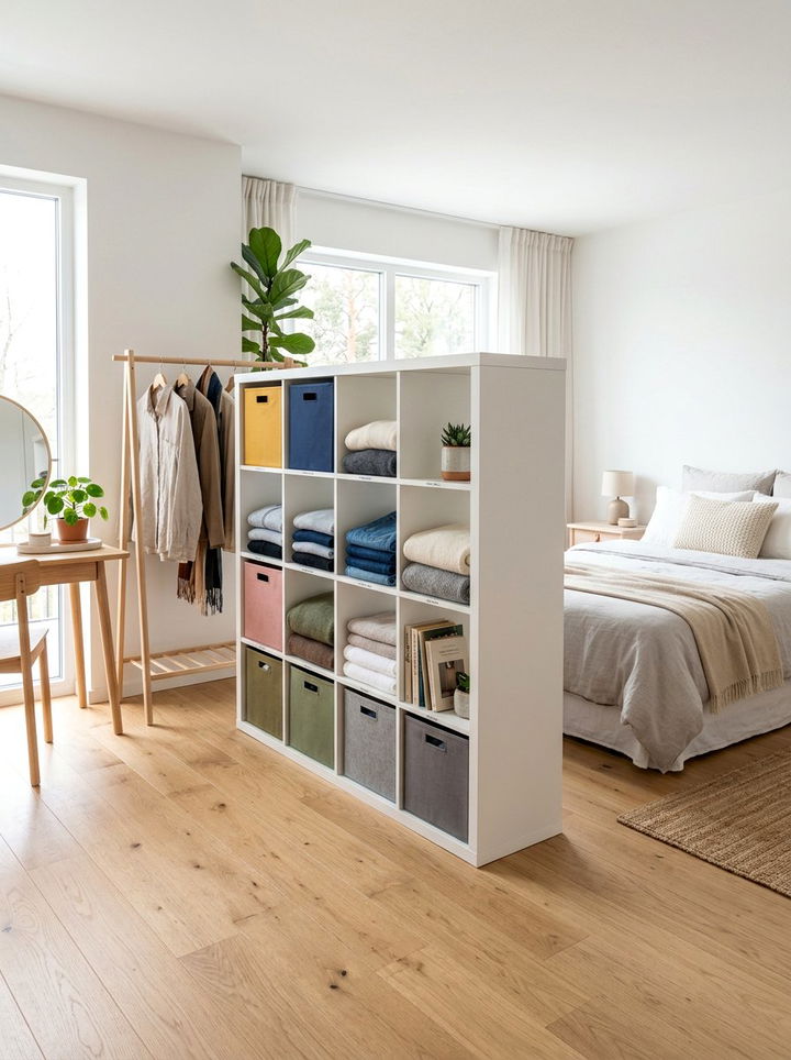 Cube storage partition - 30 bedroom shelf dividers