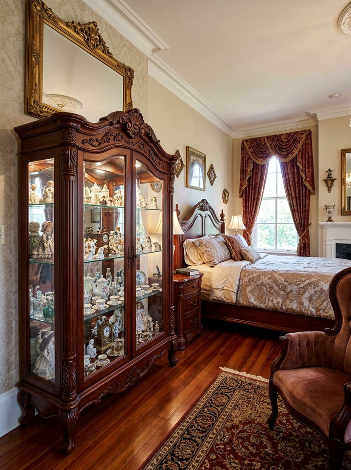Curio Display Cabinet - 30 bedroom collection display ideas