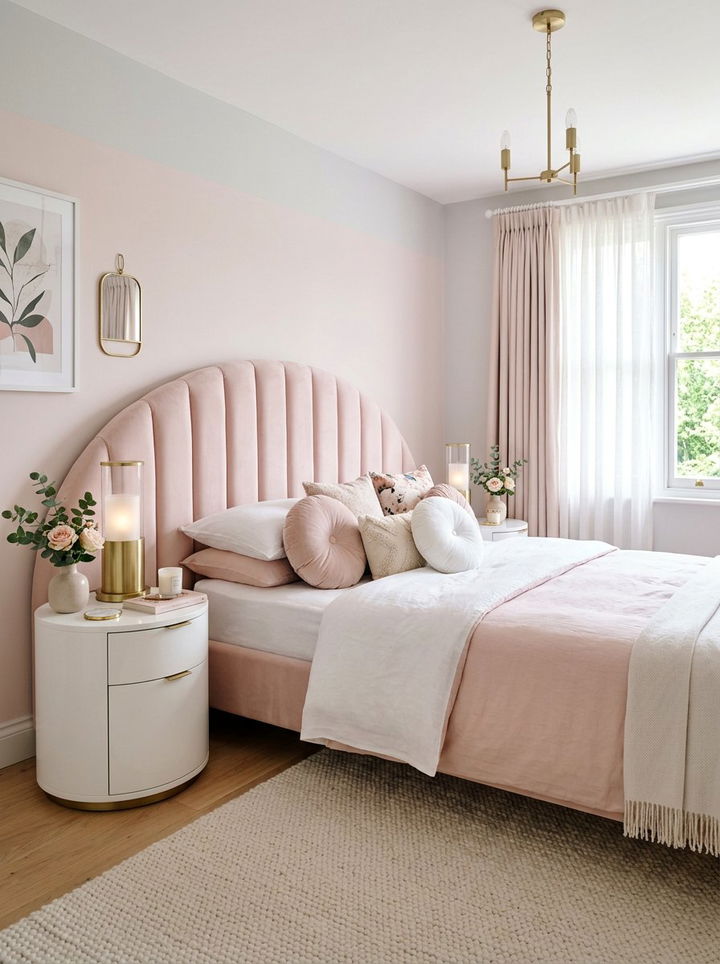 Curved Channel Headboard Bedroom - 30 bedroom channel tufted headboards