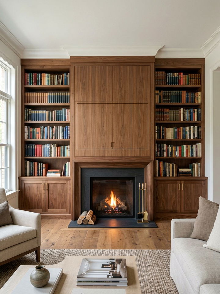 Custom Cabinetry Gas Fireplace - 30 bedroom gas fireplace ideas