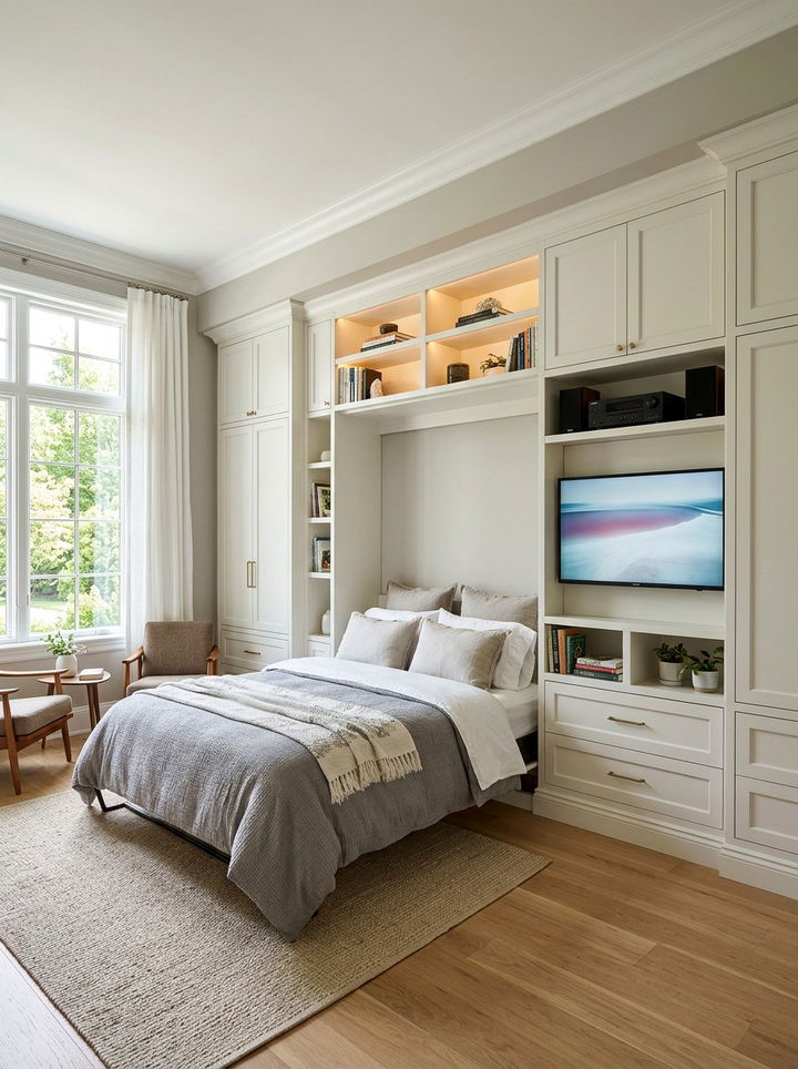 Custom Cabinetry Wall Bed - 30 bedroom fold down bed ideas