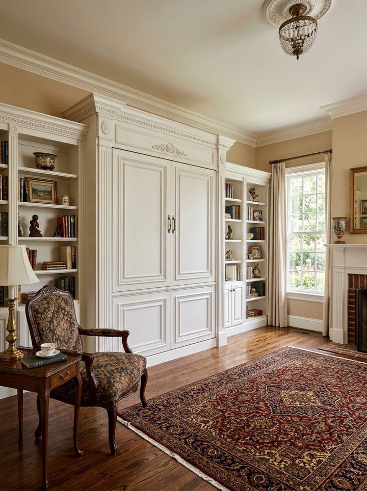 Custom Murphy Bed With Molding - 30 bedroom murphy beds