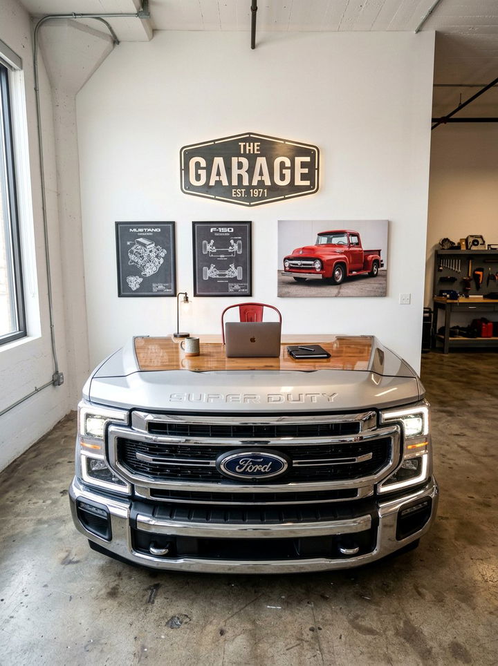 Custom Truck Grill Vanity - 30 truck bedroom ideas