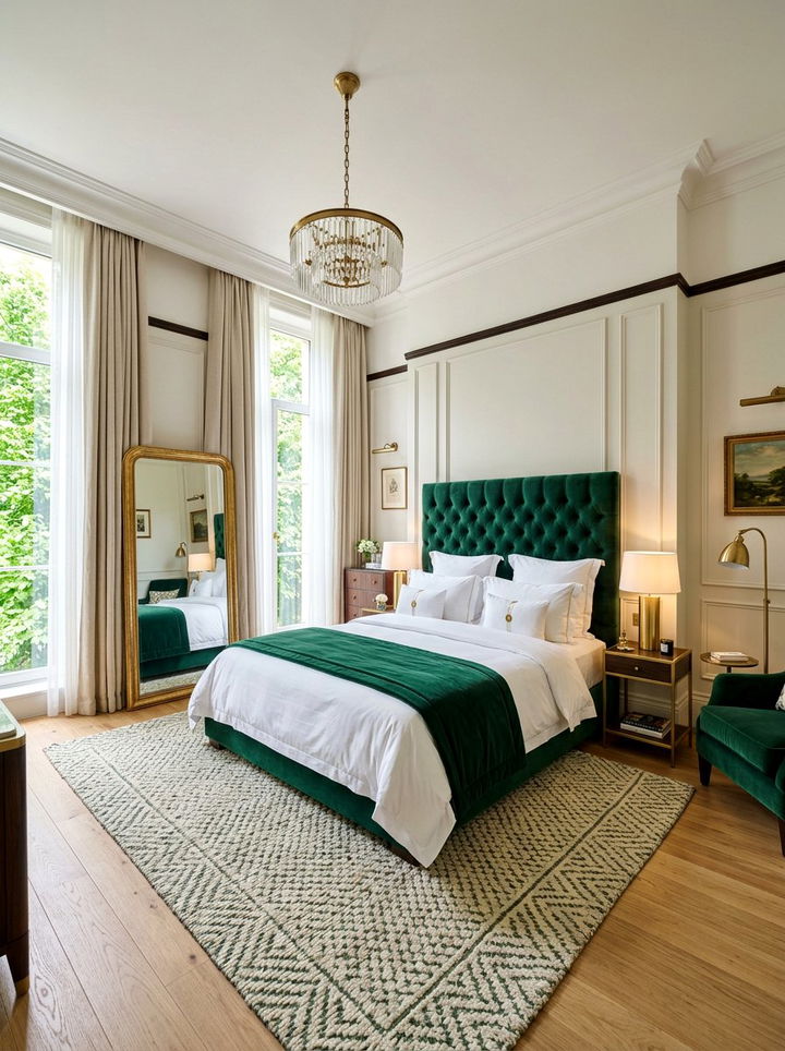 Custom Tufted Velvet Headboard - 30 handcrafted bedroom ideas