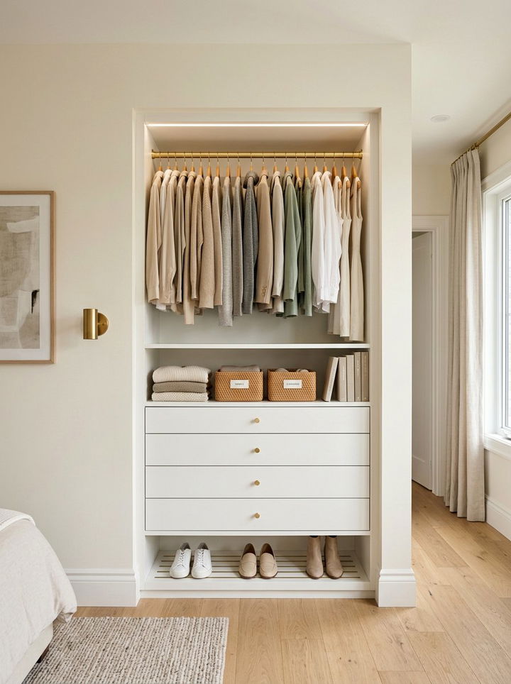 Custom Wardrobe Alcove - 30 bedroom niche ideas