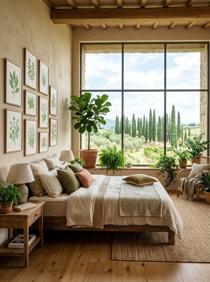 Cypress Tree View Bedroom - 30 Tuscan bedroom ideas