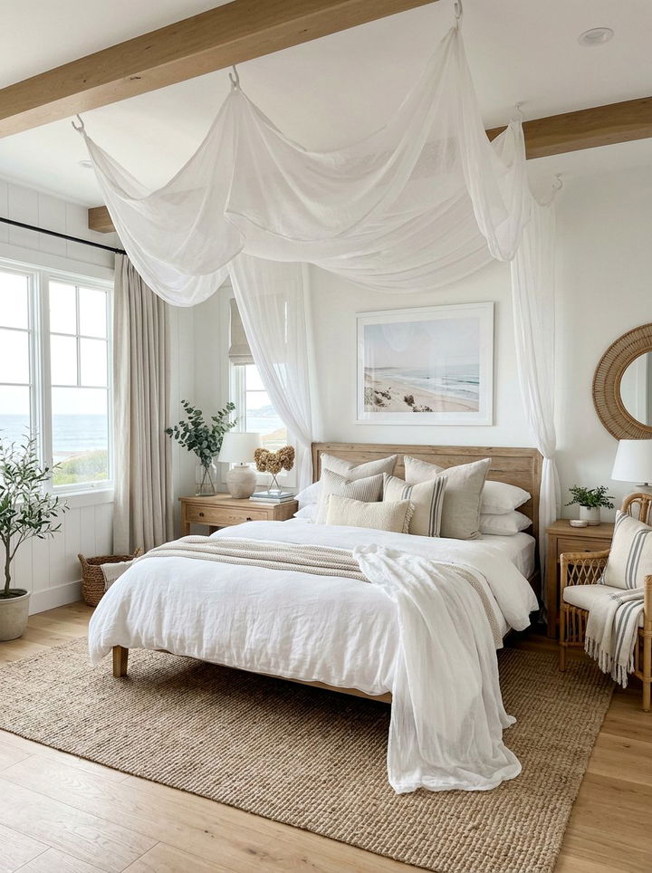 DIY Bed Canopy - 30 command strip bedroom ideas