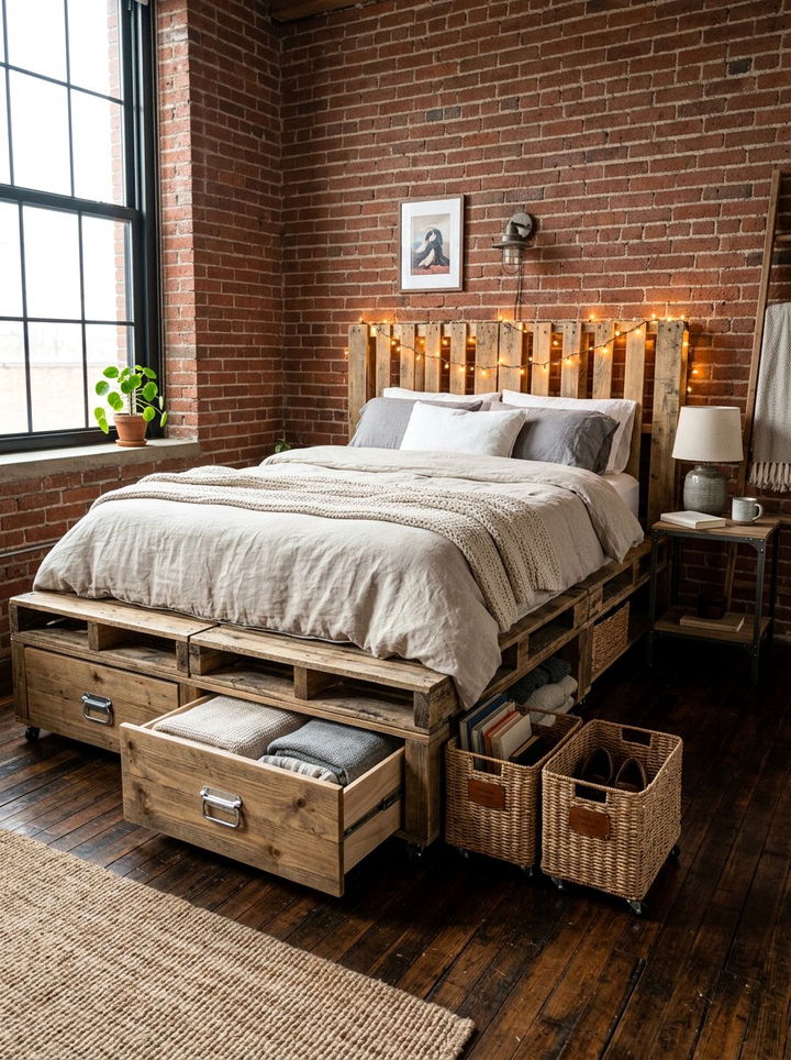 DIY Pallet Bed Storage - 30 bedroom under bed storage ideas