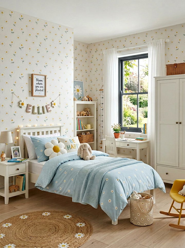 Daisy Wallpaper - 30 bedroom floral wallpapers