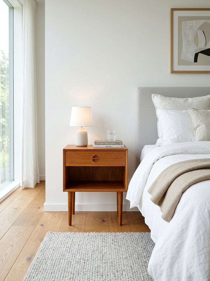 Danish Teak Nightstand - 30 bedroom vintage nightstands