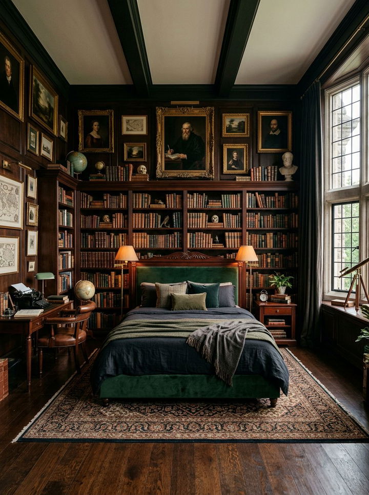 Dark Academia Bedroom - 30 popular bedroom ideas
