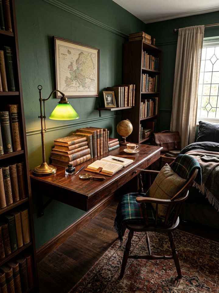 Dark Academia Bedroom Desk - 30 bedroom floating desks