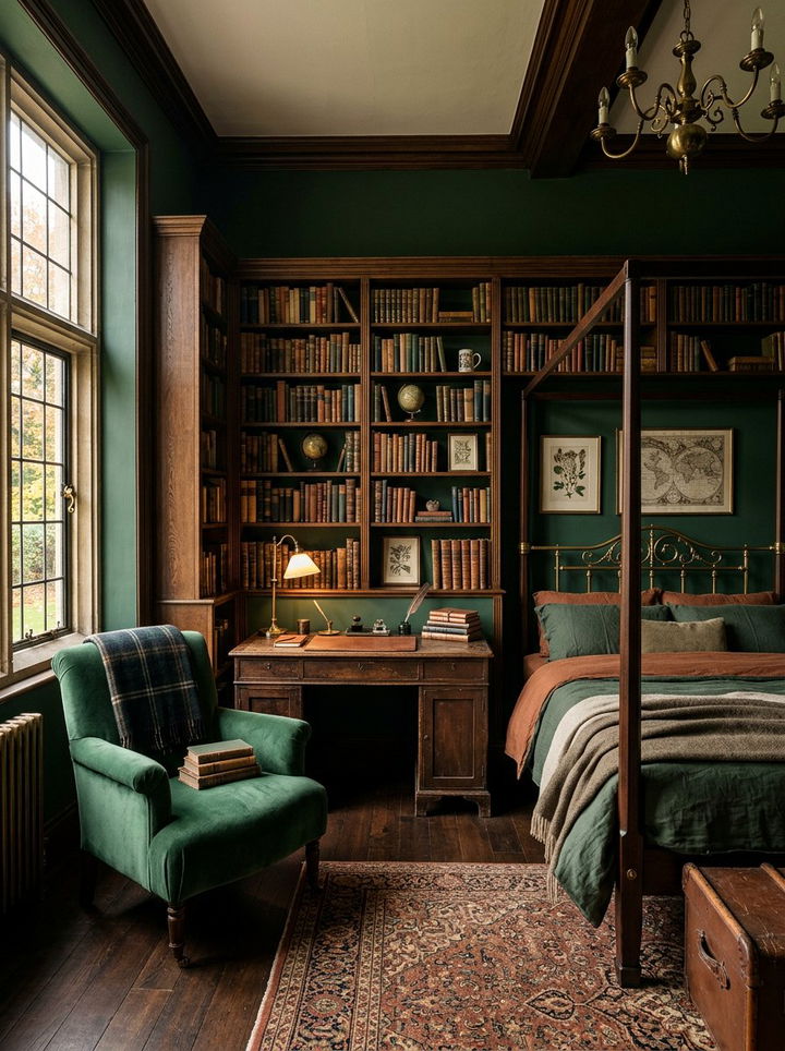 Dark Academia Bedroom Paint - 30 old house bedroom ideas