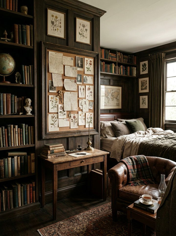 Dark Academia Cork Board - 30 bedroom cork boards