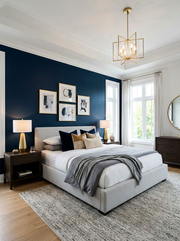 Dark Accent Bedroom - 30 easy bedroom ideas